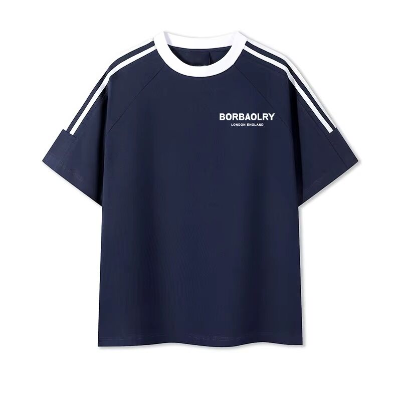 Homens O-Neck Regular Tricoteado T-Shirts de algodão tingido Confortável Men's Blend Impressão Sweet Shirt para Homens