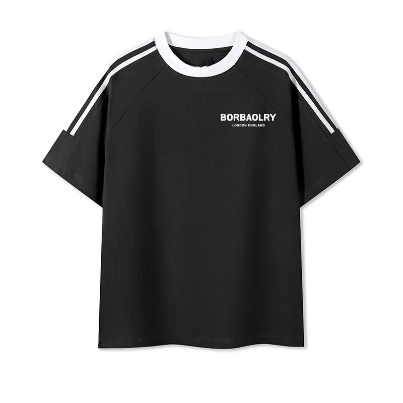 Homens O-Neck Regular Tricoteado T-Shirts de algodão tingido Confortável Men's Blend Impressão Sweet Shirt para Homens