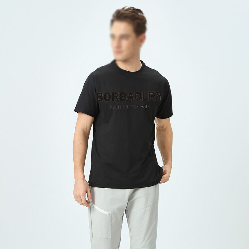 T-shirt masculino de alta qualidade T-shirt de estilo High Street estiramento de grande porte T-shirts gráficos T-shirts essenciais de verão