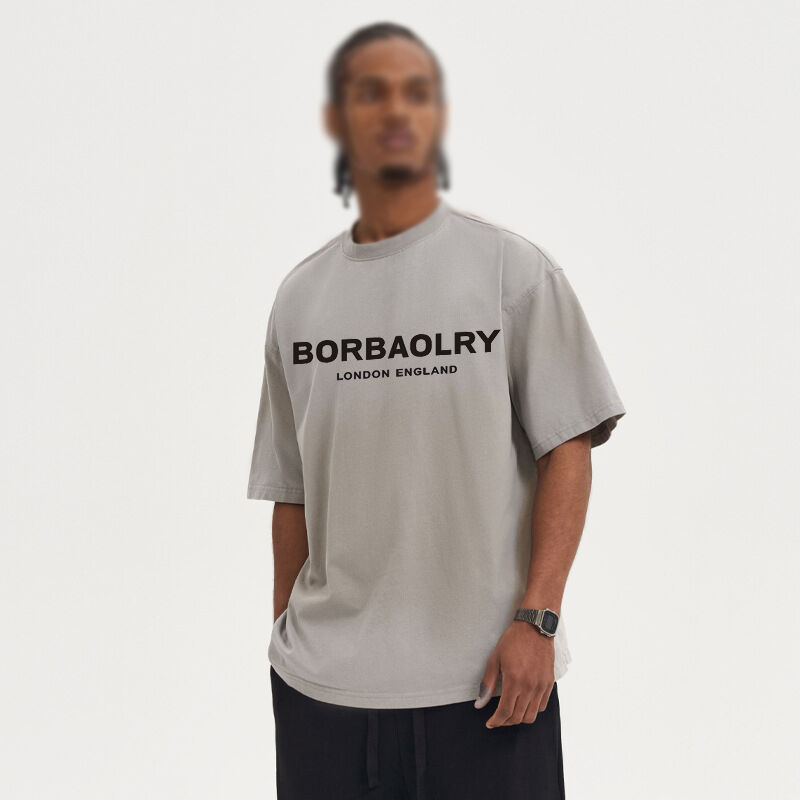 Camiseta masculina de marca de moda, camiseta de algodão de luxo para atividades ao ar livre, camiseta casual de manga curta com gola redonda estampada