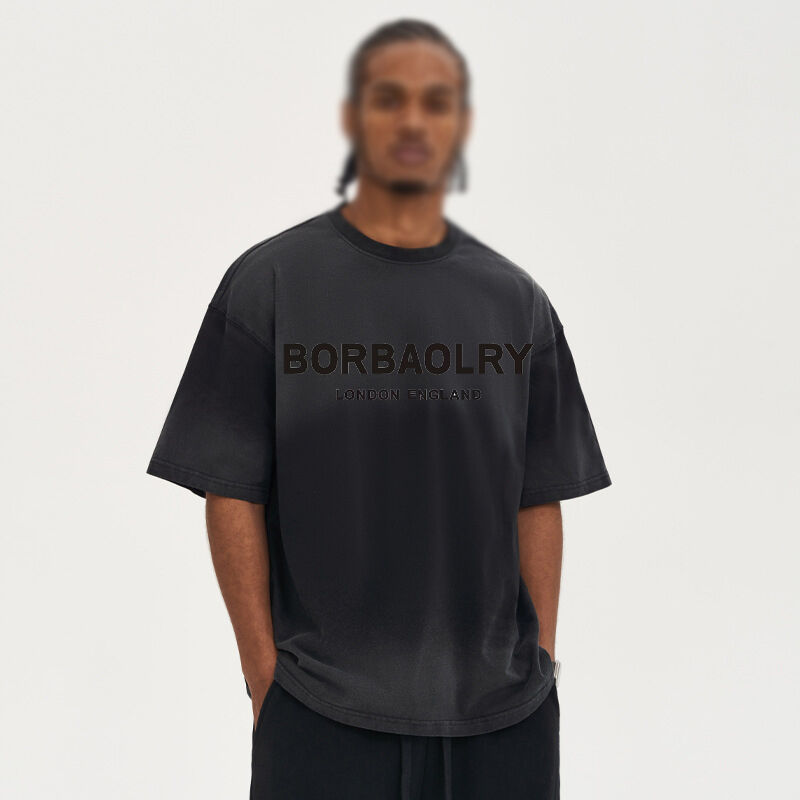 Camiseta masculina de marca de moda, camiseta de algodão de luxo para atividades ao ar livre, camiseta casual de manga curta com gola redonda estampada