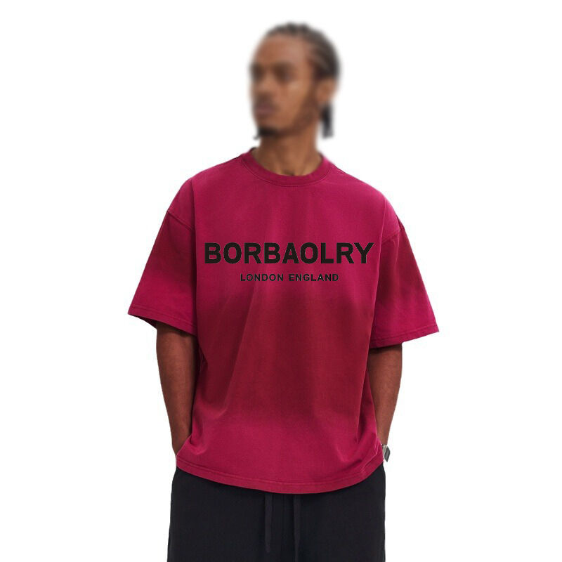 Camiseta masculina de marca de moda, camiseta de algodão de luxo para atividades ao ar livre, camiseta casual de manga curta com gola redonda estampada