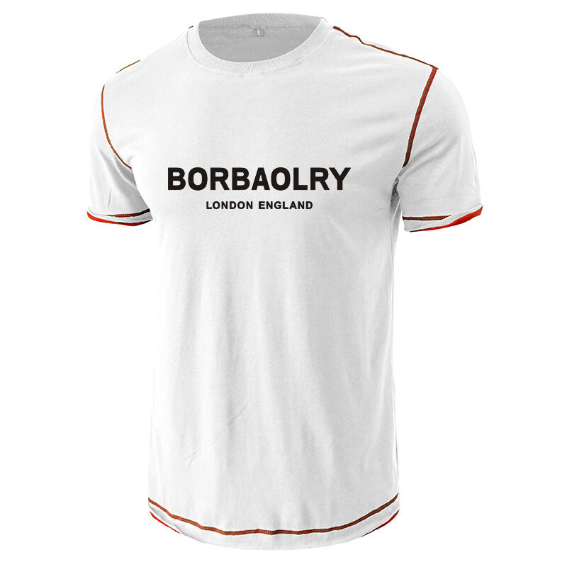 Logotipo personalizado em Fitness Compressão T-shirt de ginástica secagem rápida músculo respirável masculino vestidos desportivos manga atlética T-shirt apertado