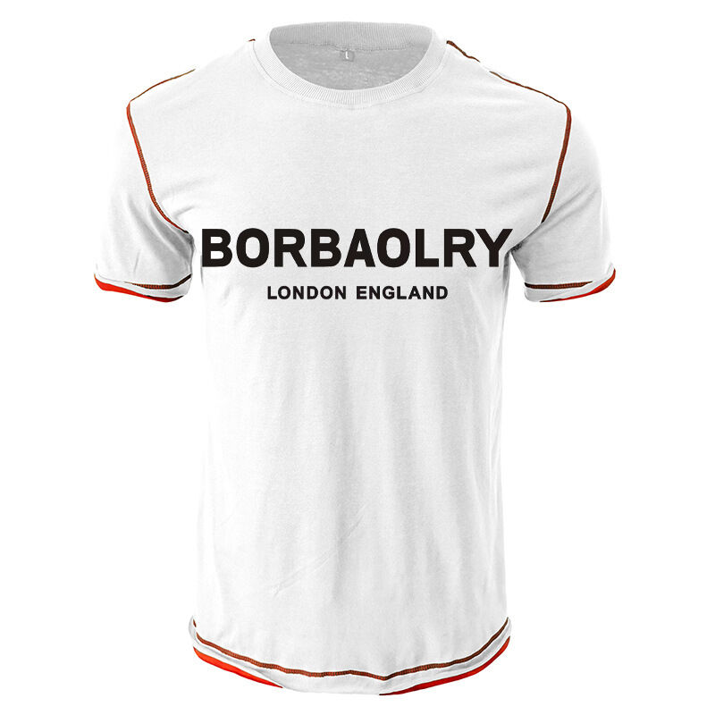 Logotipo personalizado em Fitness Compressão T-shirt de ginástica secagem rápida músculo respirável masculino vestidos desportivos manga atlética T-shirt apertado