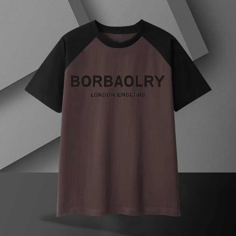 Camiseta de Algodão Pesado Masculina 220 Gramas Respirável Oversized Manga Curta Estampa Lisa Casual Longa Malha