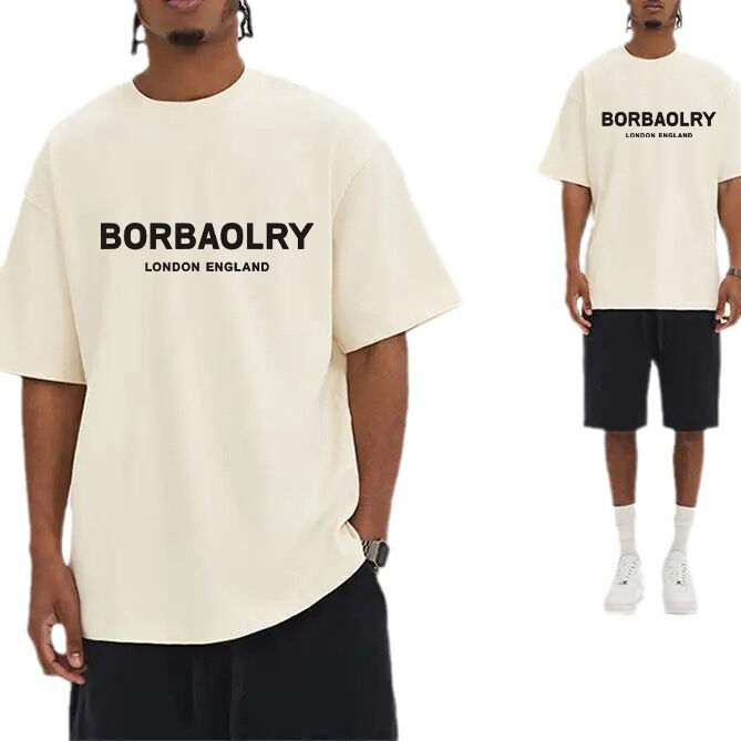 220 Gsm Camisa de algodão de alta qualidade T-Shirt de grande porte T-Shirt personalizado para homens