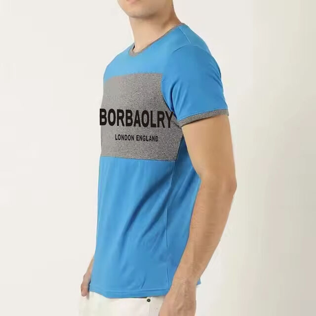 Camiseta Masculina de Verão 2025 Algodão Tecido Modelagem Solta Personalizada Atacado OEM Suportado Nova Camiseta Boa a Preço Barato