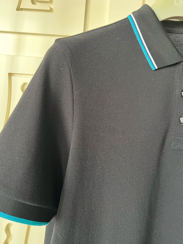 Camisas de pólo masculinas com contraste e design texturizado 100% algodão piqué camiseta de alta qualidade de fábrica camiseta de pólo masculina