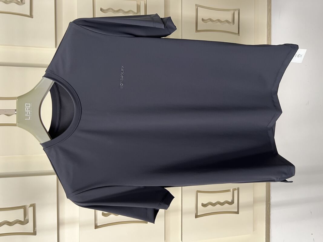 Camiseta desportiva masculina Camiseta desportiva casual preta - Manga curta - Camiseta e calças, tecido respirável com proteção UV