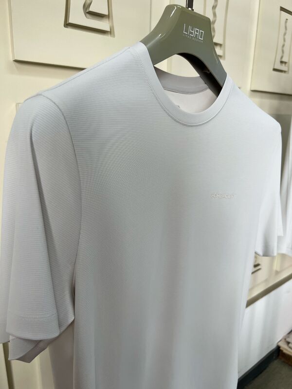 Vestuário esportivo masculino cinza claro curto - Manga superior e calças, T-shirt respirável e confortável para homens