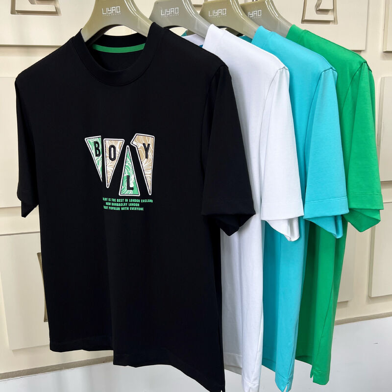 T-shirts com manga curta, t-shirts com bordados e impressão gráfica, t-shirts multi-color, t-shirt 100% algodão