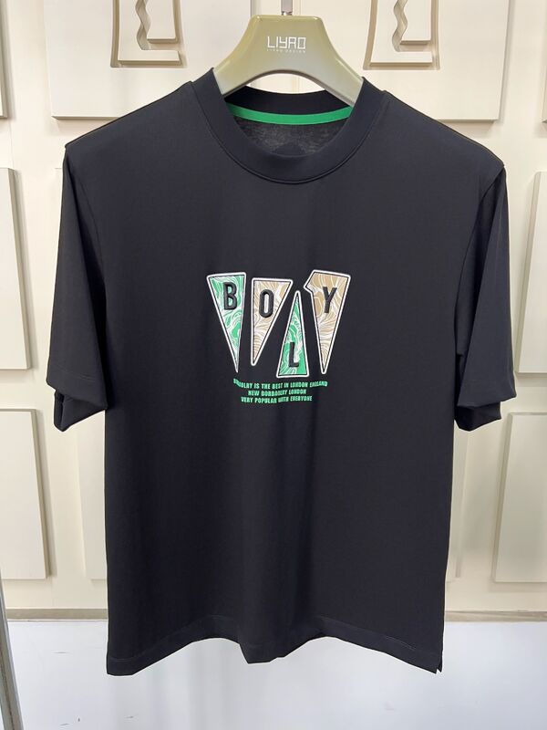 T-shirts com manga curta, t-shirts com bordados e impressão gráfica, t-shirts multi-color, t-shirt 100% algodão