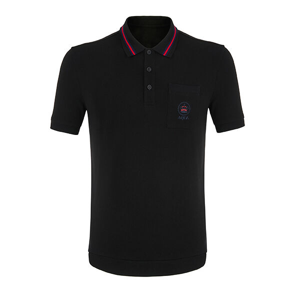 Camisas Polo de Algodão Liso Essenciais Brancas e Pretas, Delicadamente Costuradas e Amigáveis à Pele, com Bordado de Logotipo Personalizado, Casuais para Homens