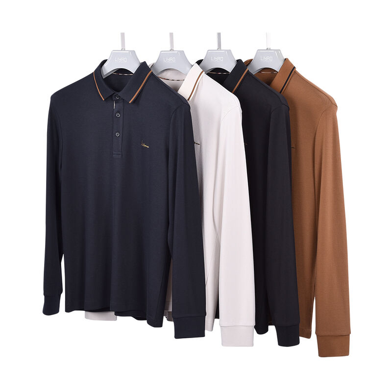 Camisas Polo Sublimadas de Boa Escolha Manga Comprida Confortáveis Camisas Polo de Algodão Únicas para Homens