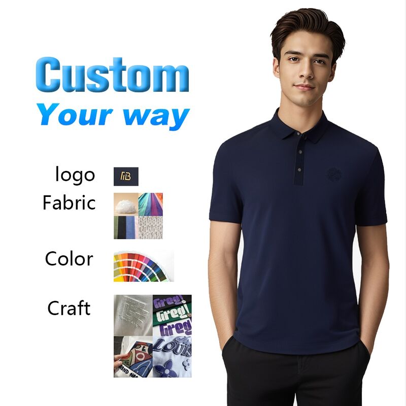 Novo Produto Logotipo personalizado Personalizado Fit Homens de Negócios Roupas de golfe de manga curta T-shirts de polo
