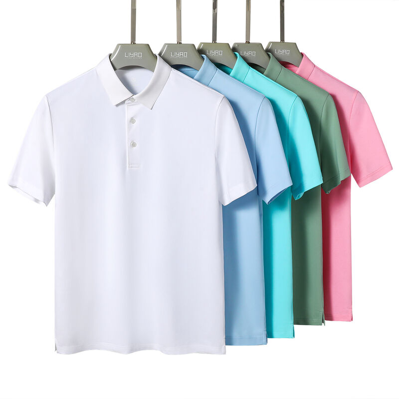 Produto Novo com Logo Personalizado para Treinamento ao Ar Livre, Camisa Polo Masculina de Golfe Respirável para Academia e Fitness