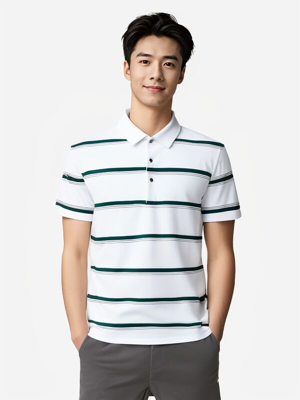 Camisa Polo Oversized Listrada de Envio Rápido Nova Tendência da Moda Camisas Polo Personalizadas