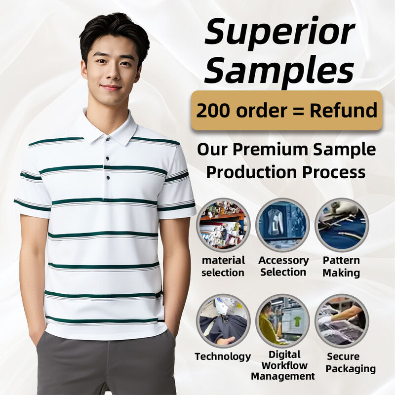 Camisa Polo Oversized Listrada de Envio Rápido Nova Tendência da Moda Camisas Polo Personalizadas