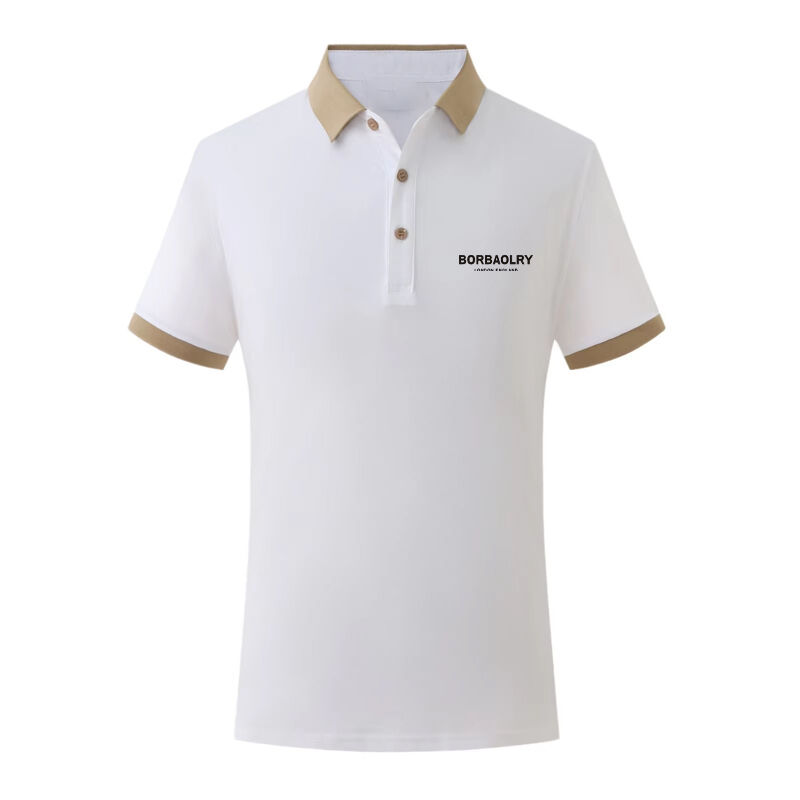 Vestuário Nova Primavera e Verão 200 gramas Vestuário popular de golfe Ashion Collar de rolos Manga curta Polo