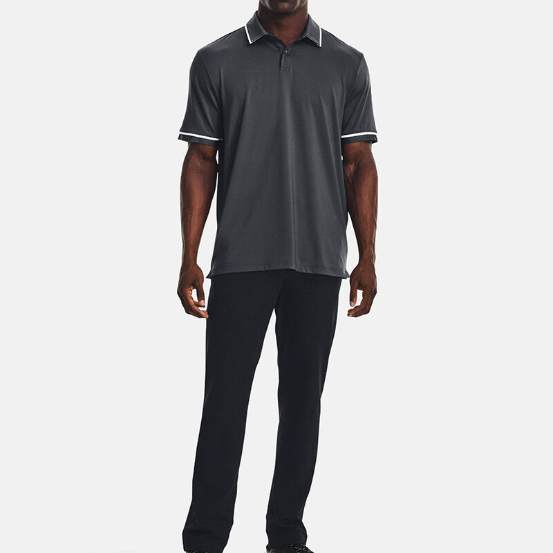 Camisas Polo de Golfe Lisas de Manga Curta Dry Fit de Alta Qualidade com Absorção de Umidade para Homens