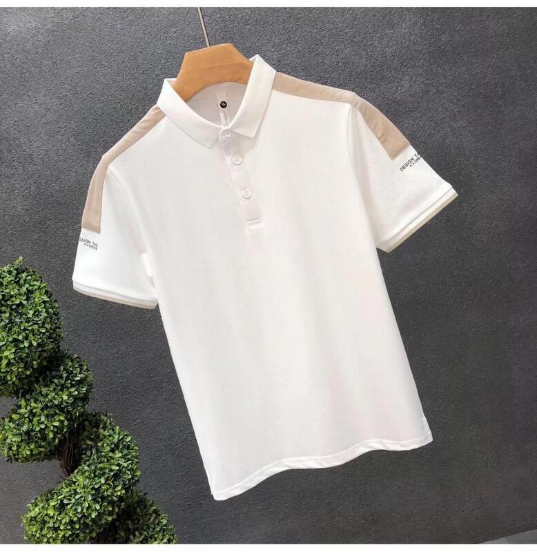 Camiseta de Polo Impressa Nova Camiseta de Polo de Homens em Branco Camiseta de Polo de Homens bordada Camiseta de Polo Casual de Manga Curta