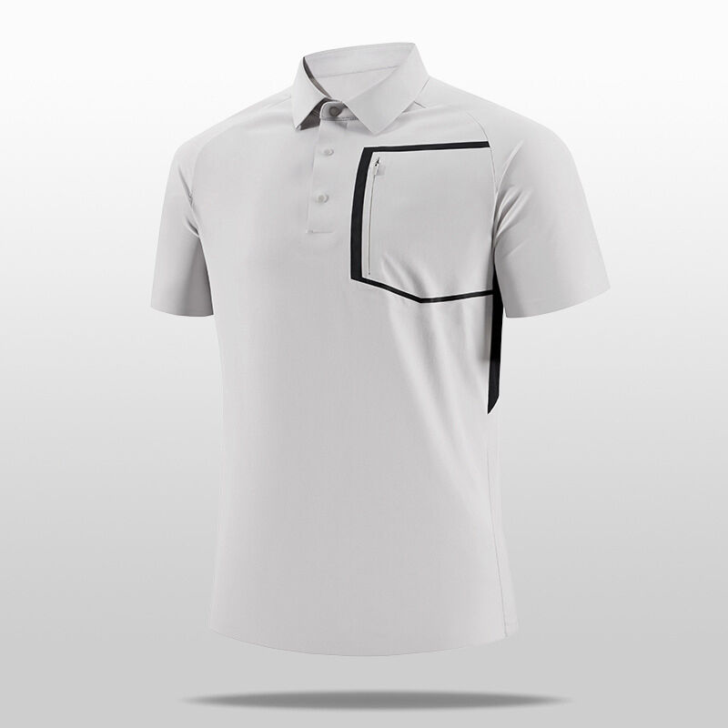Camiseta de polo de algemas curtas de madeira de verão para homens com colarinho bloqueado para homens de polo casual