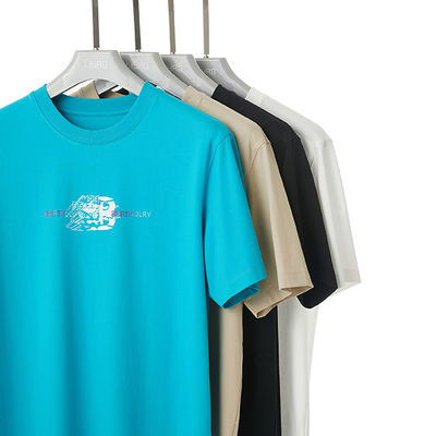Camiseta em algodão de 100 pontos de algodão para ginástica masculina de tamanho grande estilo logotipo personalizado para verão e esportes