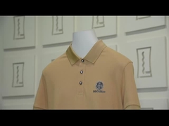 Camisas de polo personalizadas de alta elasticidade e respiráveis com logotipo bordado para roupas masculinas